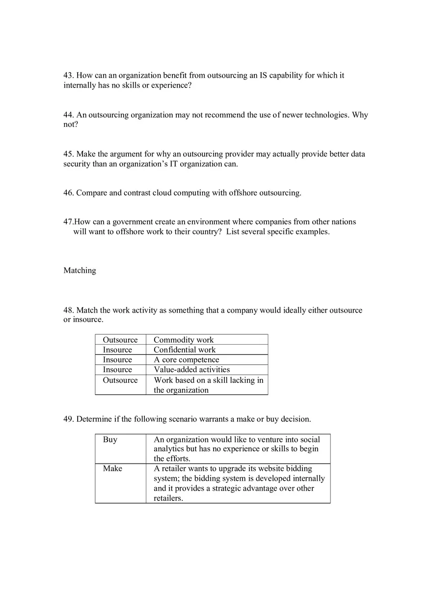 Chapter 10 Information Systems Sourcing - Page 12