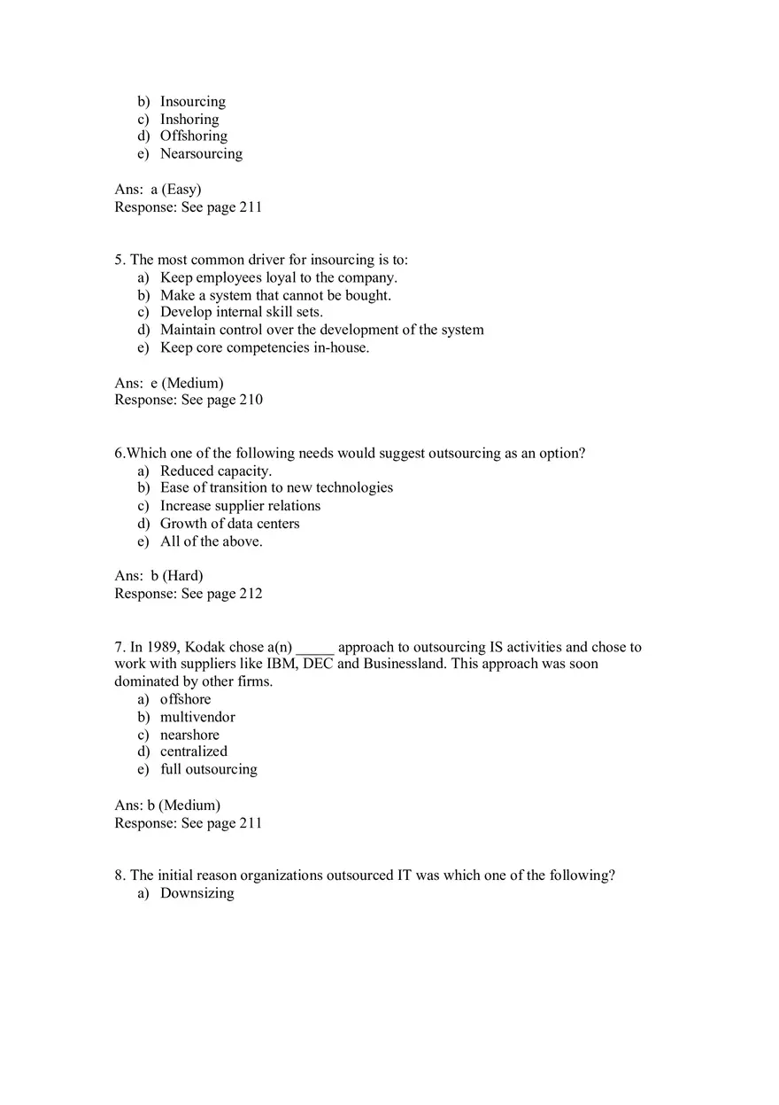 Chapter 10 Information Systems Sourcing - Page 2