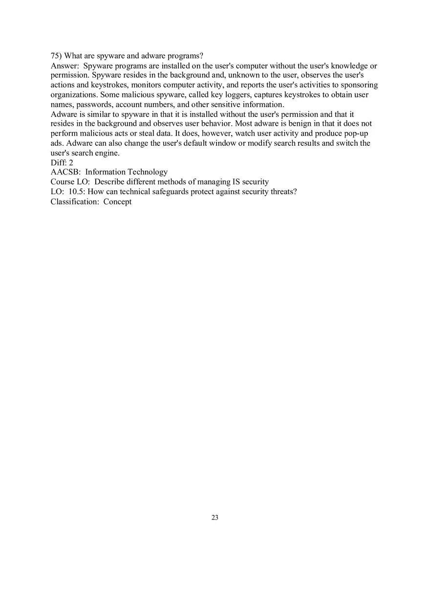 Chapter 10 Information Systems Security Part 3 - Page 1