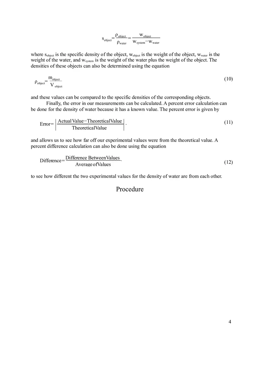 Archimedes’ Principle Lab Report - Page 4