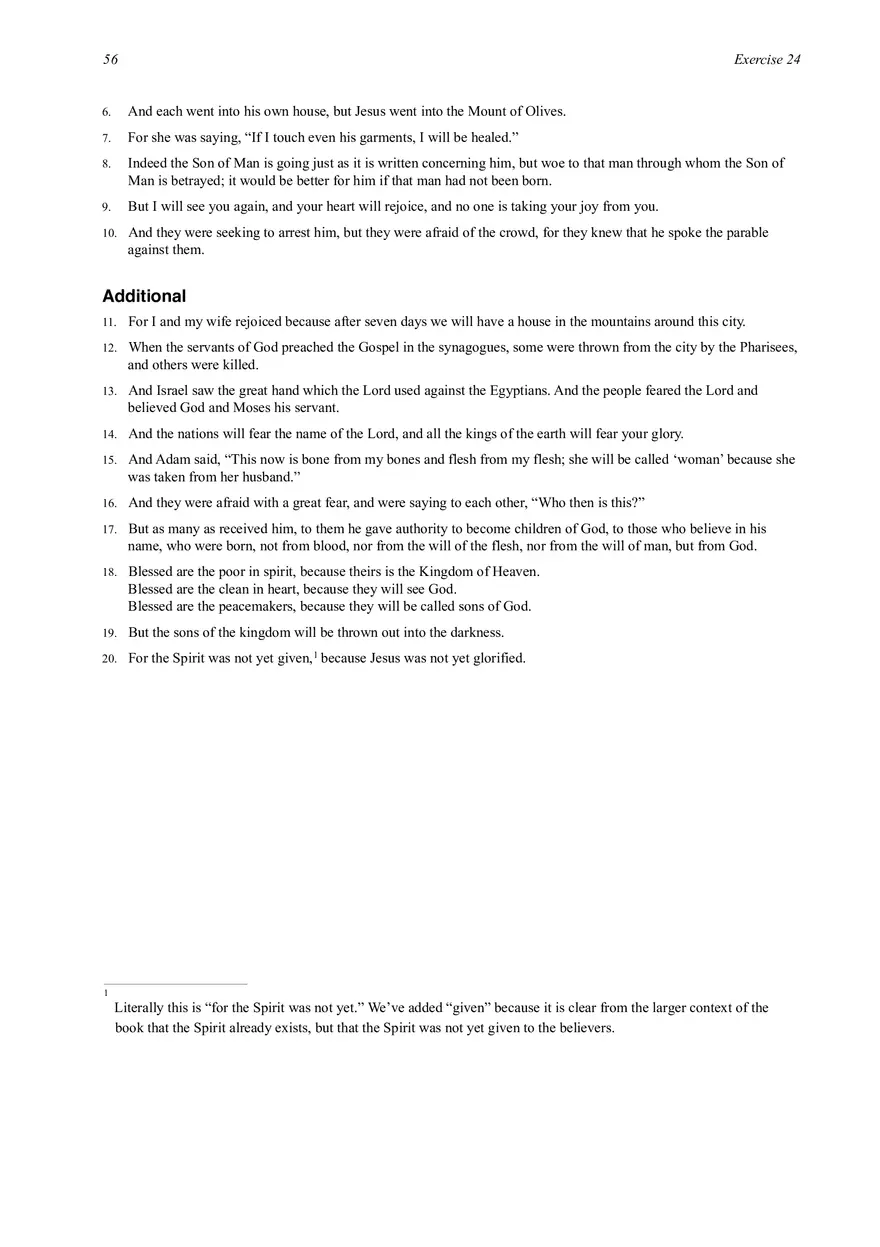 Basics of Biblical Greek Exercise 24 - Page 2