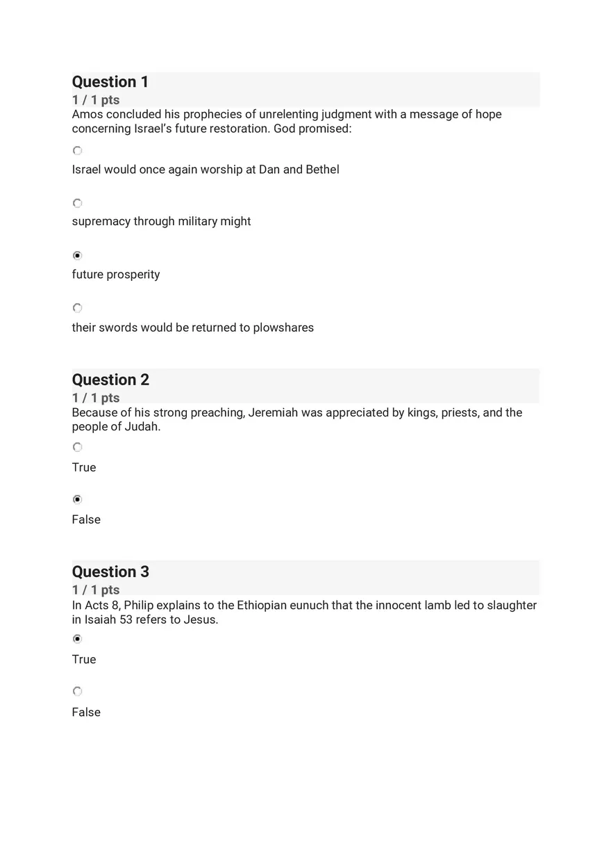 The Old Testament Books of Prophecy - Page 1