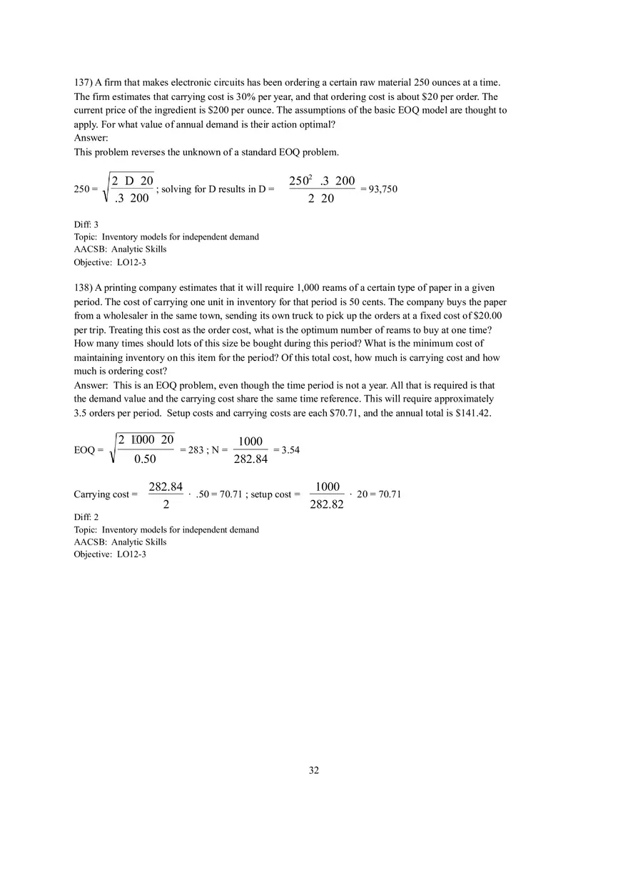 Chapter 12  Inventory Management Answers Part 4 - Page 1