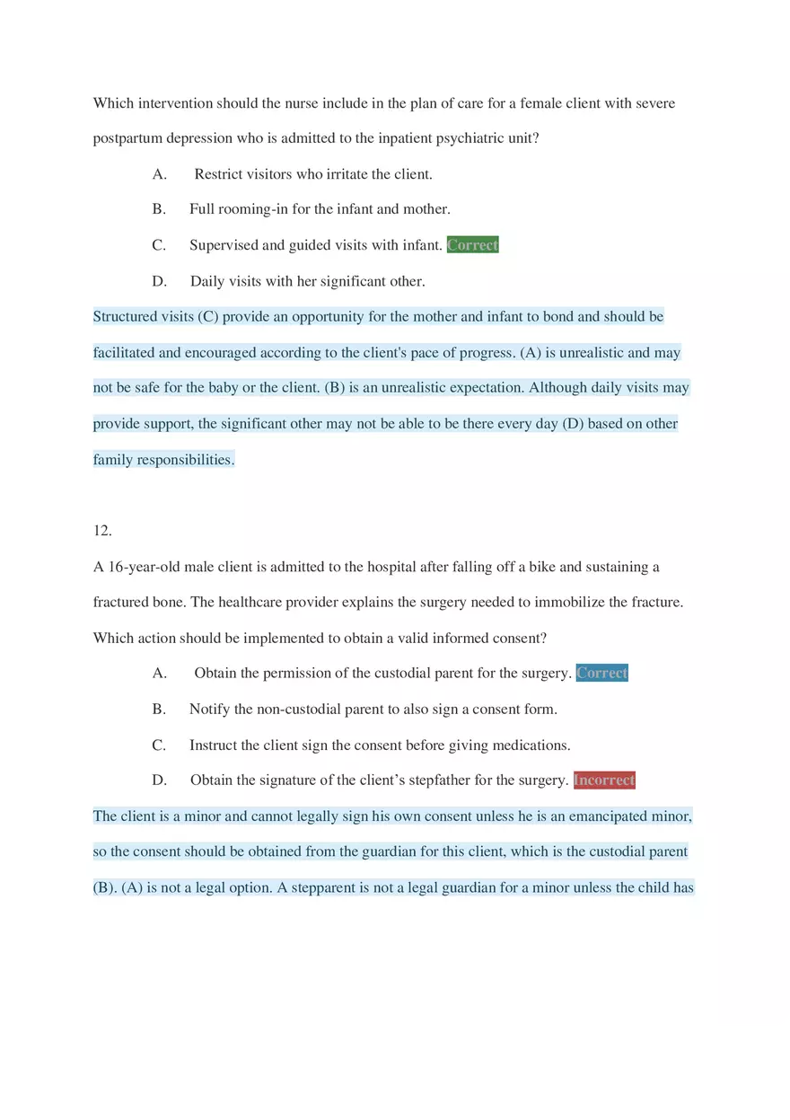 HESI Critical Care Exam Questions Part 1 - Page 7