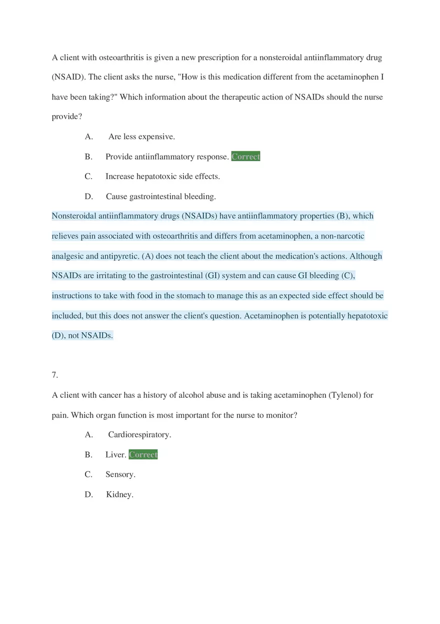 HESI Critical Care Exam Questions Part 1 - Page 4