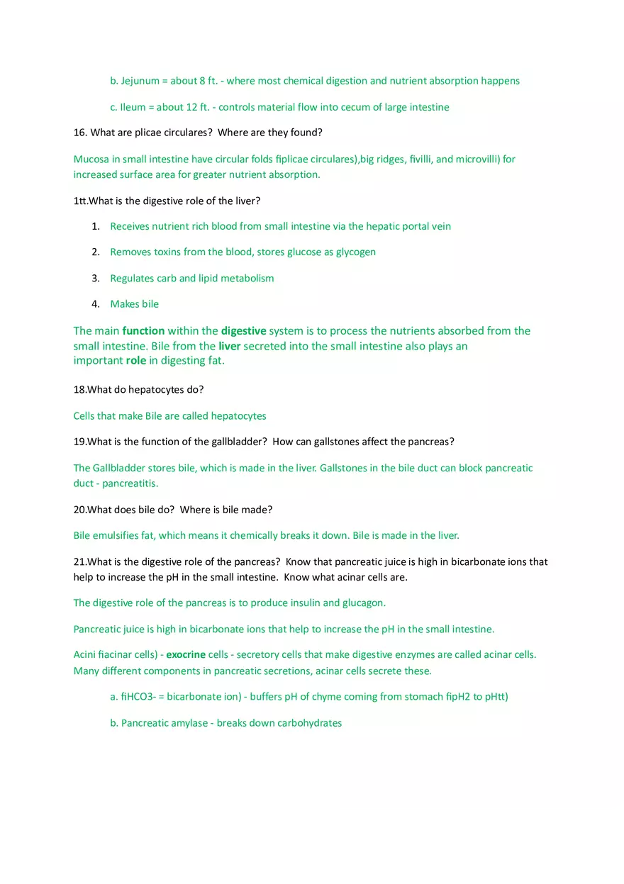Digestive System Study Guide (Answers) - Page 4