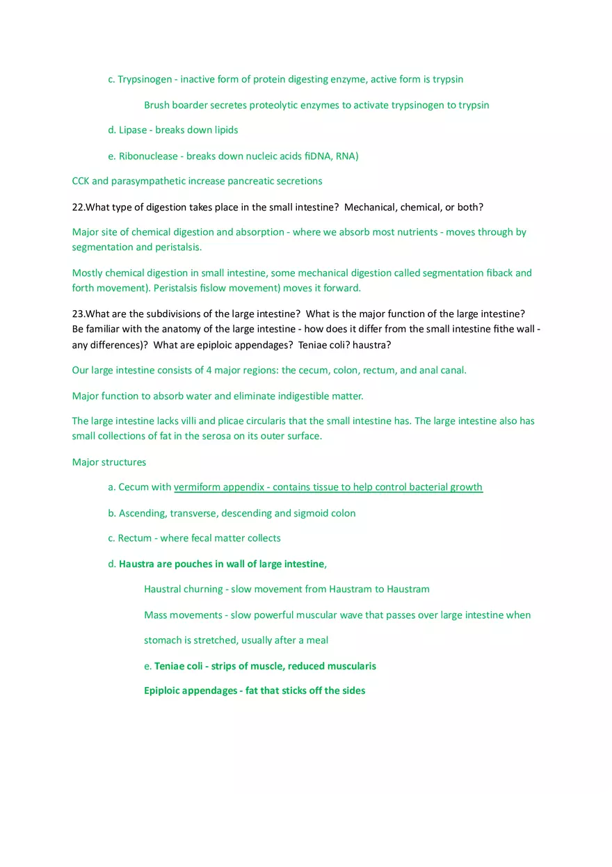 Digestive System Study Guide (Answers) - Page 5