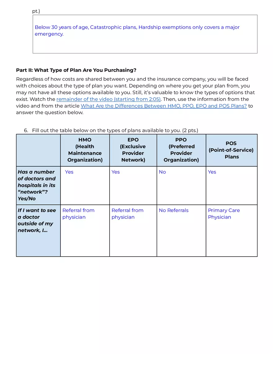 11-5 Types of Health Insurance Plans - Page 2