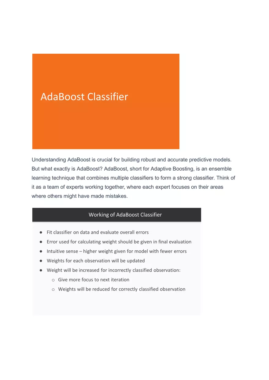 AdaBoost Classifier - Page 1