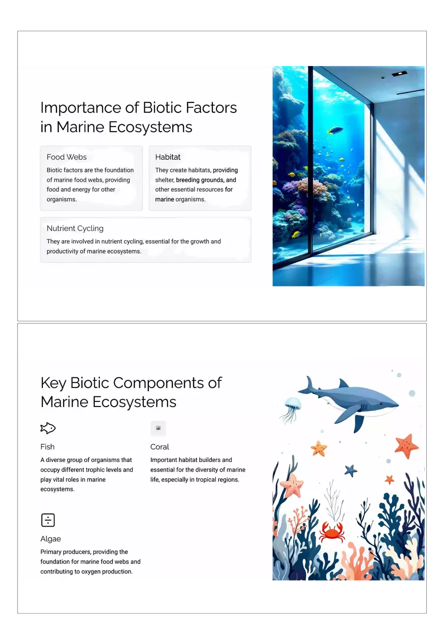 Biotic Factors Shaping Marine Ecosystems - Page 2