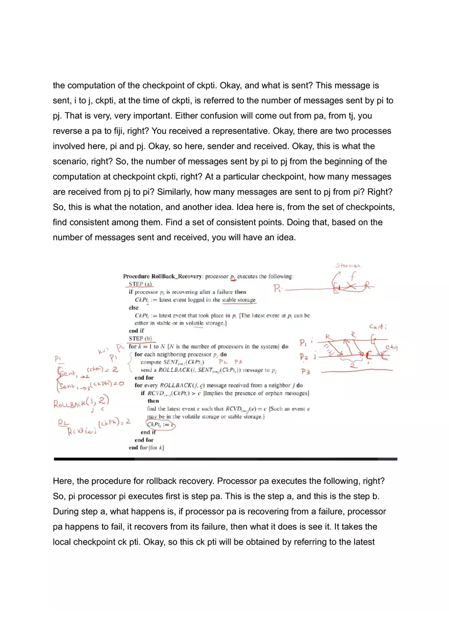 Asynchronous Checkpointing and recovery Juang-Venkatesan Algorithm - Page 4