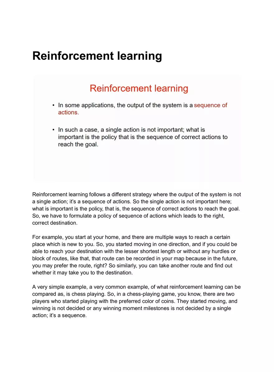 Reinforcement Learning - Page 1
