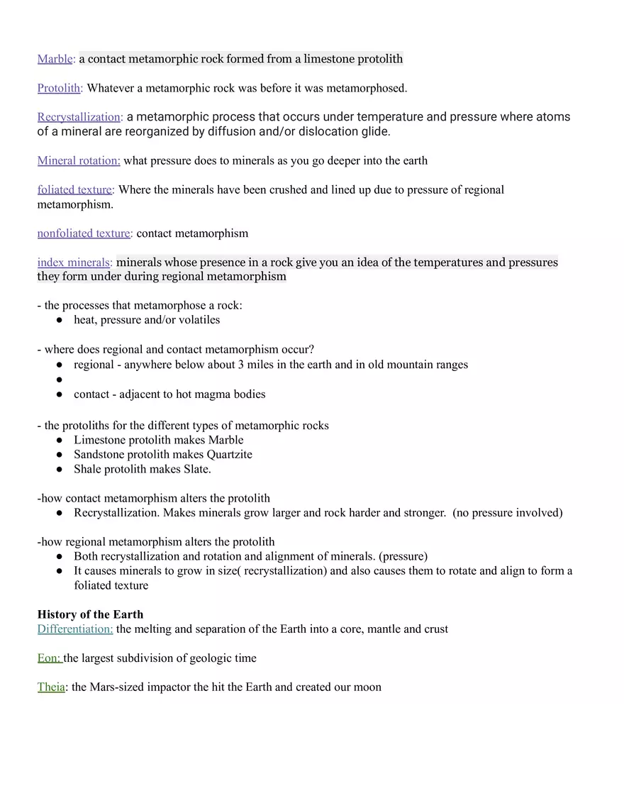 Earth Science Lecture - Test 3 Review - Page 8