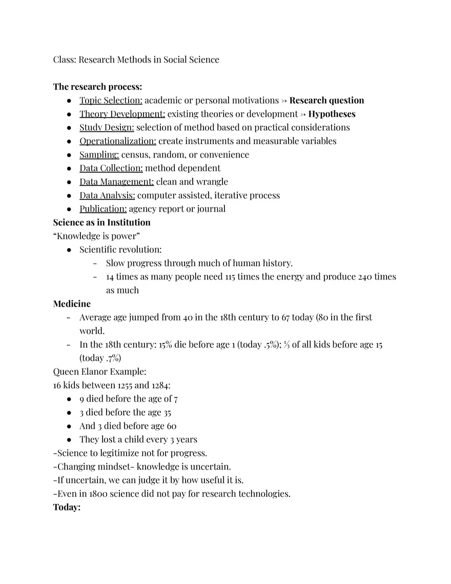 Research Methods in Social Science - Page 1