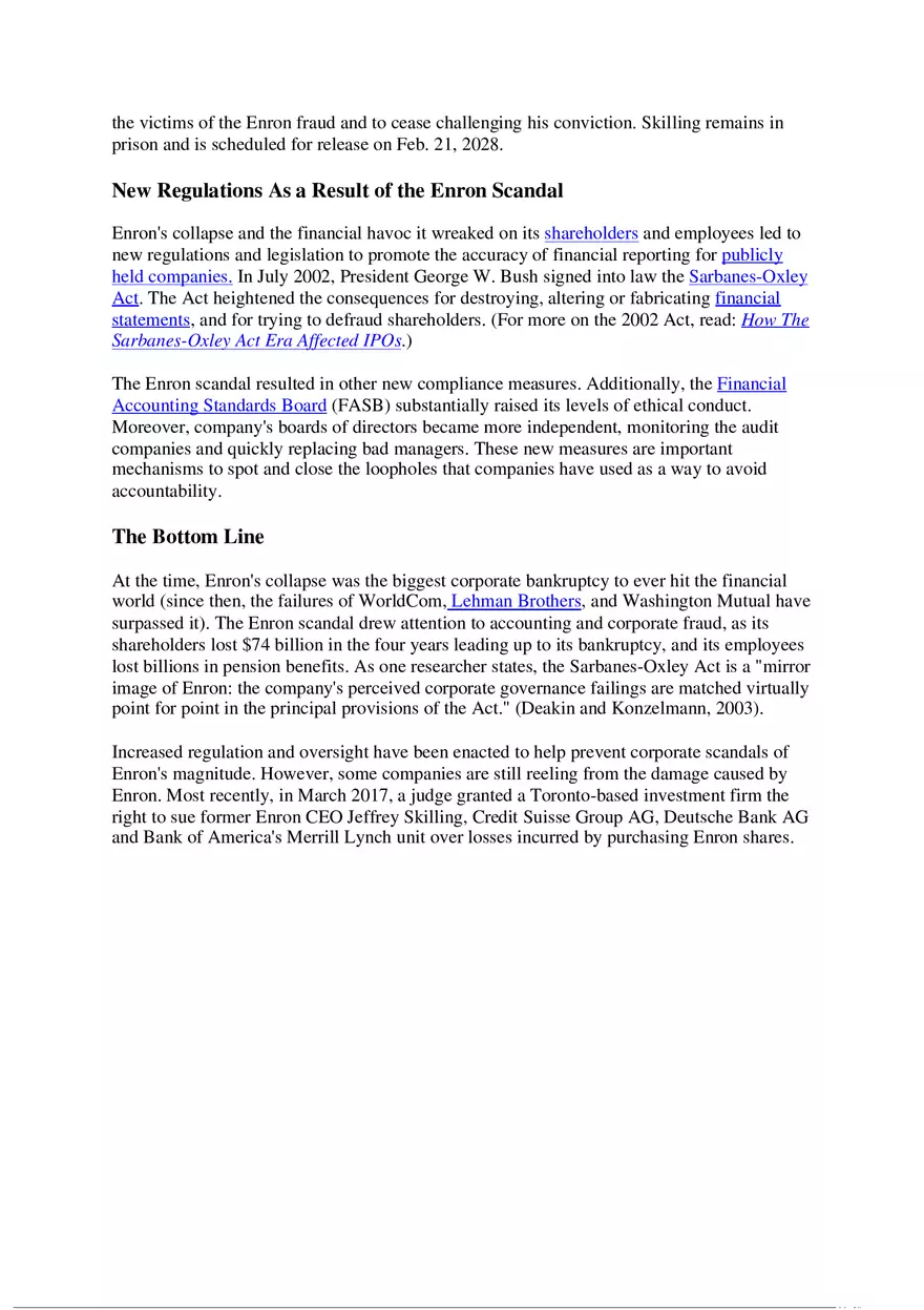 An Enron Scandal Summary - Page 7