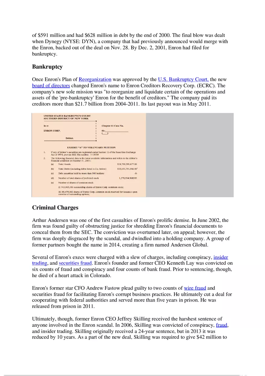 An Enron Scandal Summary - Page 6