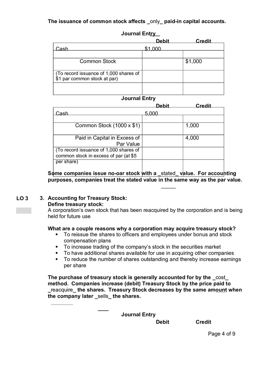 Chapter 11 Reporting and Analyzing Stockholders’ Equity - Page 4