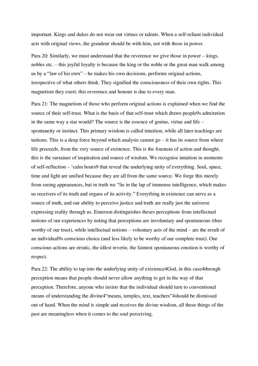 Self-Reliance Notes - Detailed Summary of the Essay - Page 8