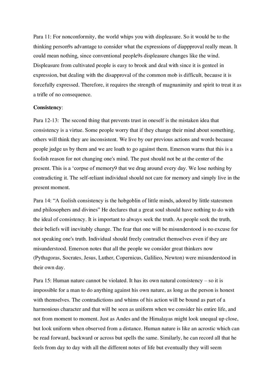 Self-Reliance Notes - Detailed Summary of the Essay - Page 6