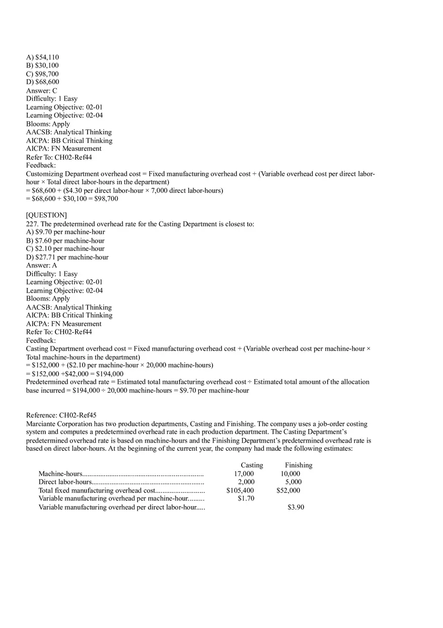 Ch2, Job-Order Costing Calculating Unit Product Costs Part 13 - Page 8