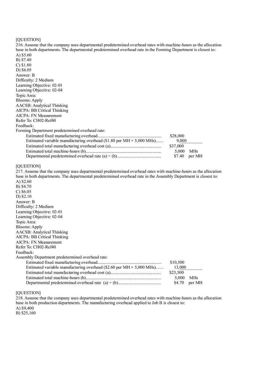 Ch2, Job-Order Costing Calculating Unit Product Costs Part 13 - Page 2