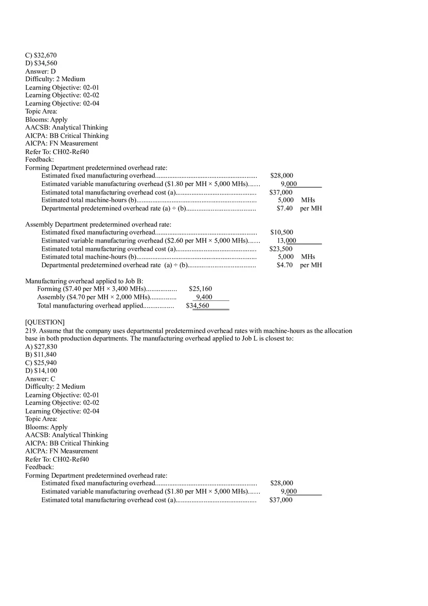 Ch2, Job-Order Costing Calculating Unit Product Costs Part 13 - Page 3