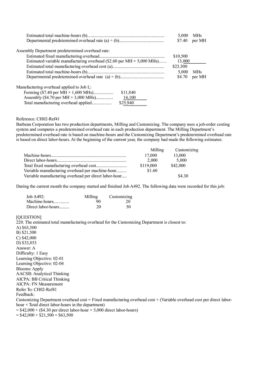 Ch2, Job-Order Costing Calculating Unit Product Costs Part 13 - Page 4