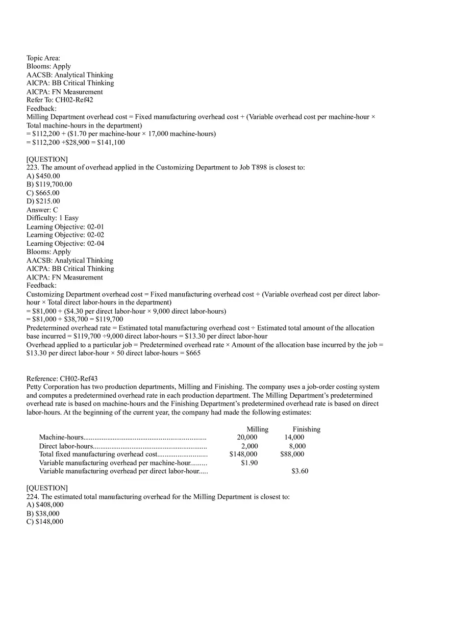 Ch2, Job-Order Costing Calculating Unit Product Costs Part 13 - Page 6