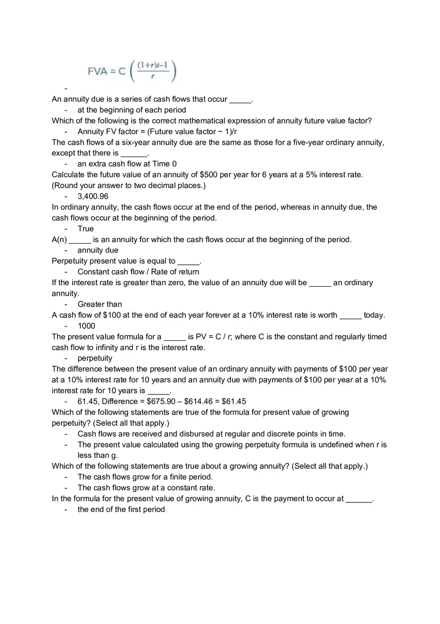 Corporate Finance - Assignment and Answer Key Part 2 - Page 7