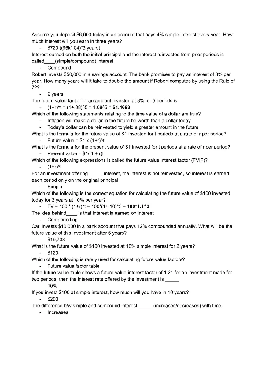 Corporate Finance - Assignment and Answer Key Part 2 - Page 1