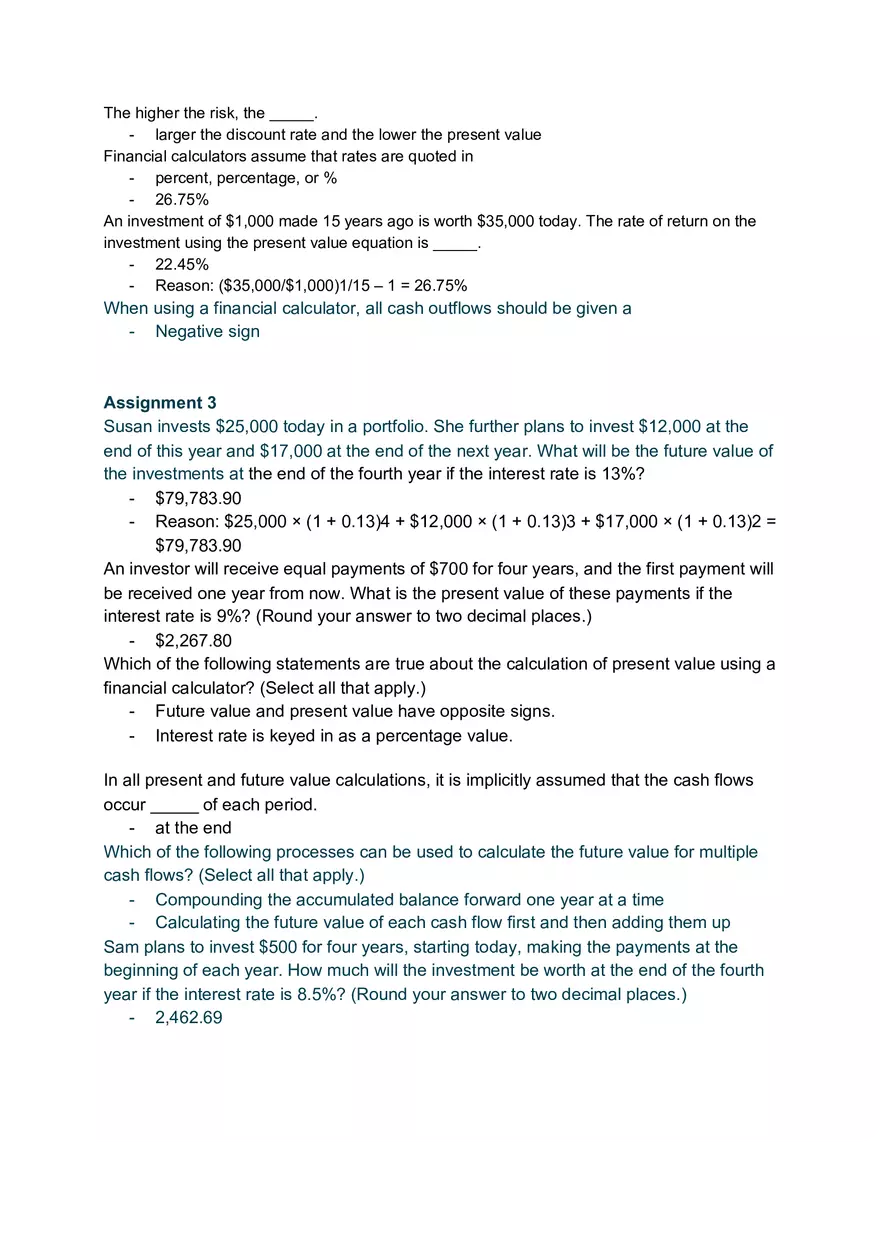 Corporate Finance - Assignment and Answer Key Part 2 - Page 4