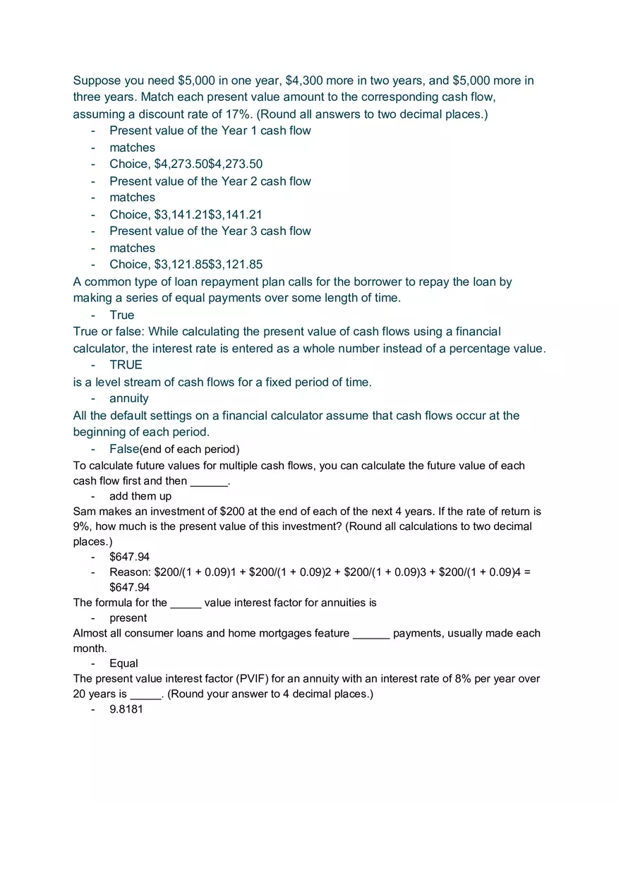 Corporate Finance - Assignment and Answer Key Part 2 - Page 5
