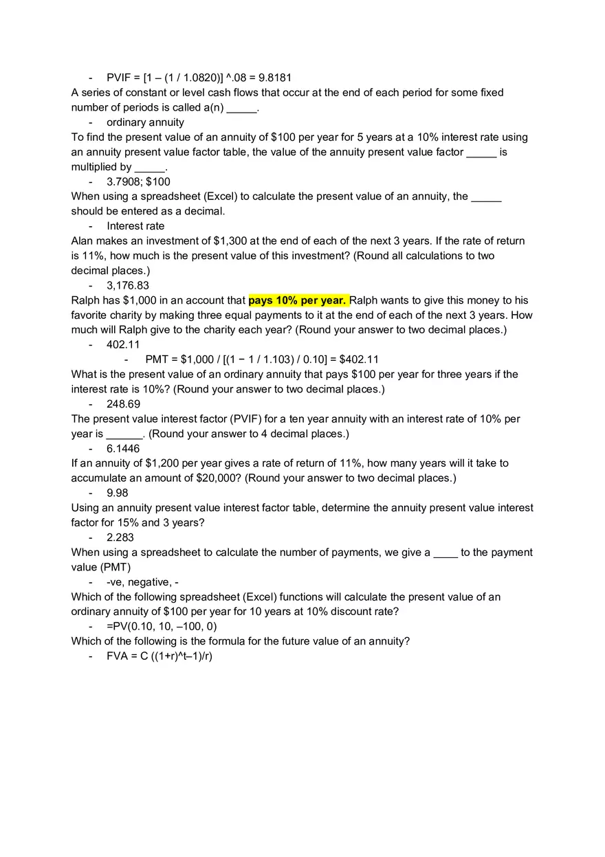 Corporate Finance - Assignment and Answer Key Part 2 - Page 6