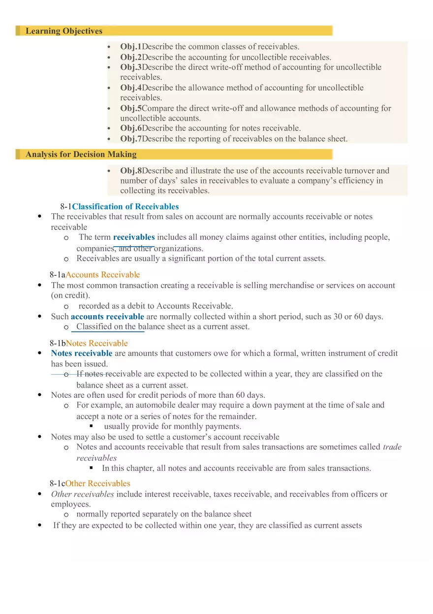 The Most Common Ttransaction for Creating Receivables is - Page 1