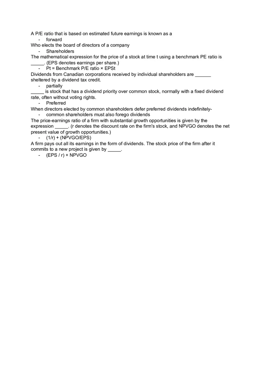 Corporate Finance - Assignment and Answer Key Part 4 - Page 9