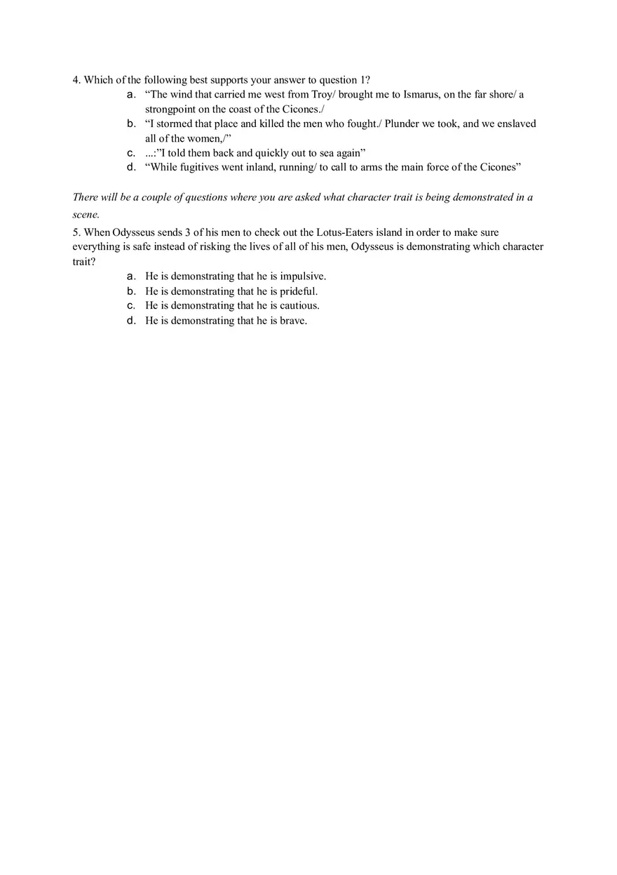 The Odyssey Test Review Guide - Page 2