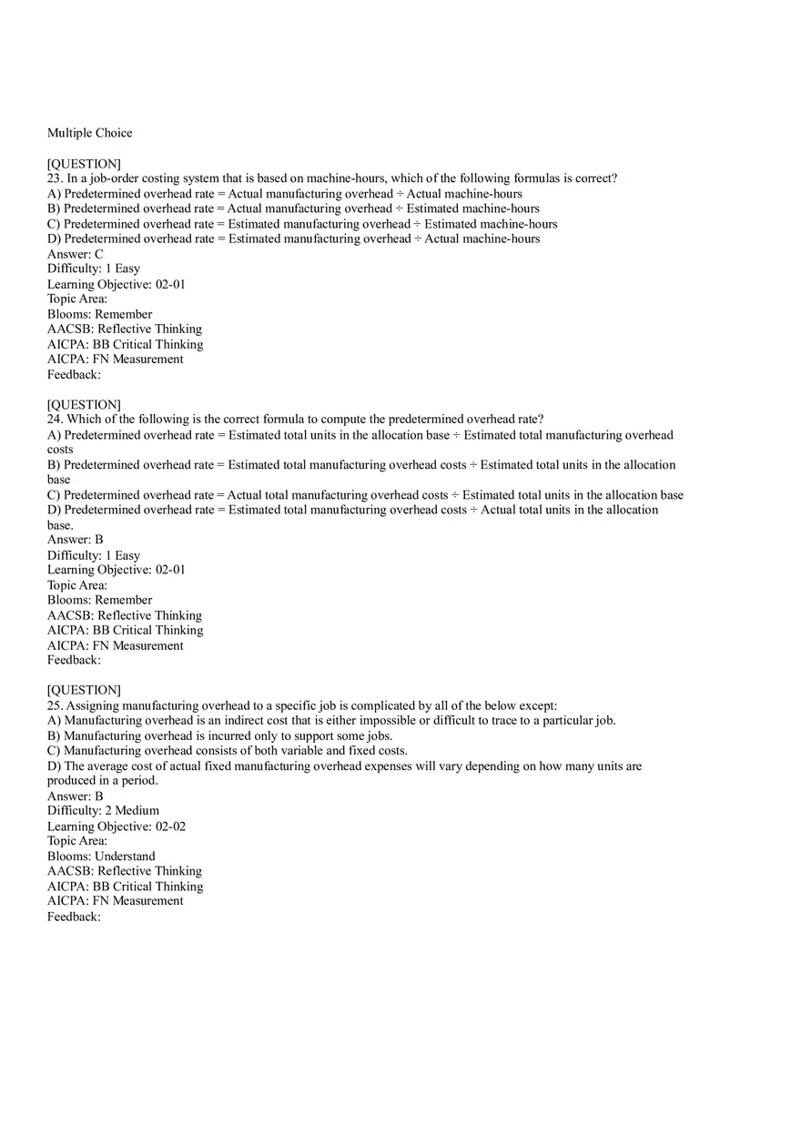 Ch2, Job-Order Costing Calculating Unit Product Costs Part 1 - Page 7