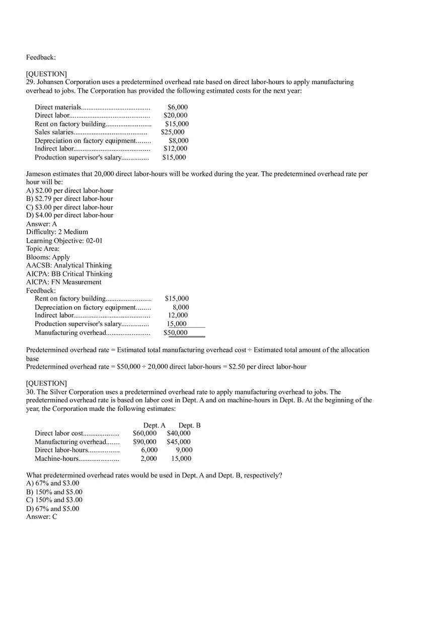 Ch2, Job-Order Costing Calculating Unit Product Costs Part 1 - Page 9