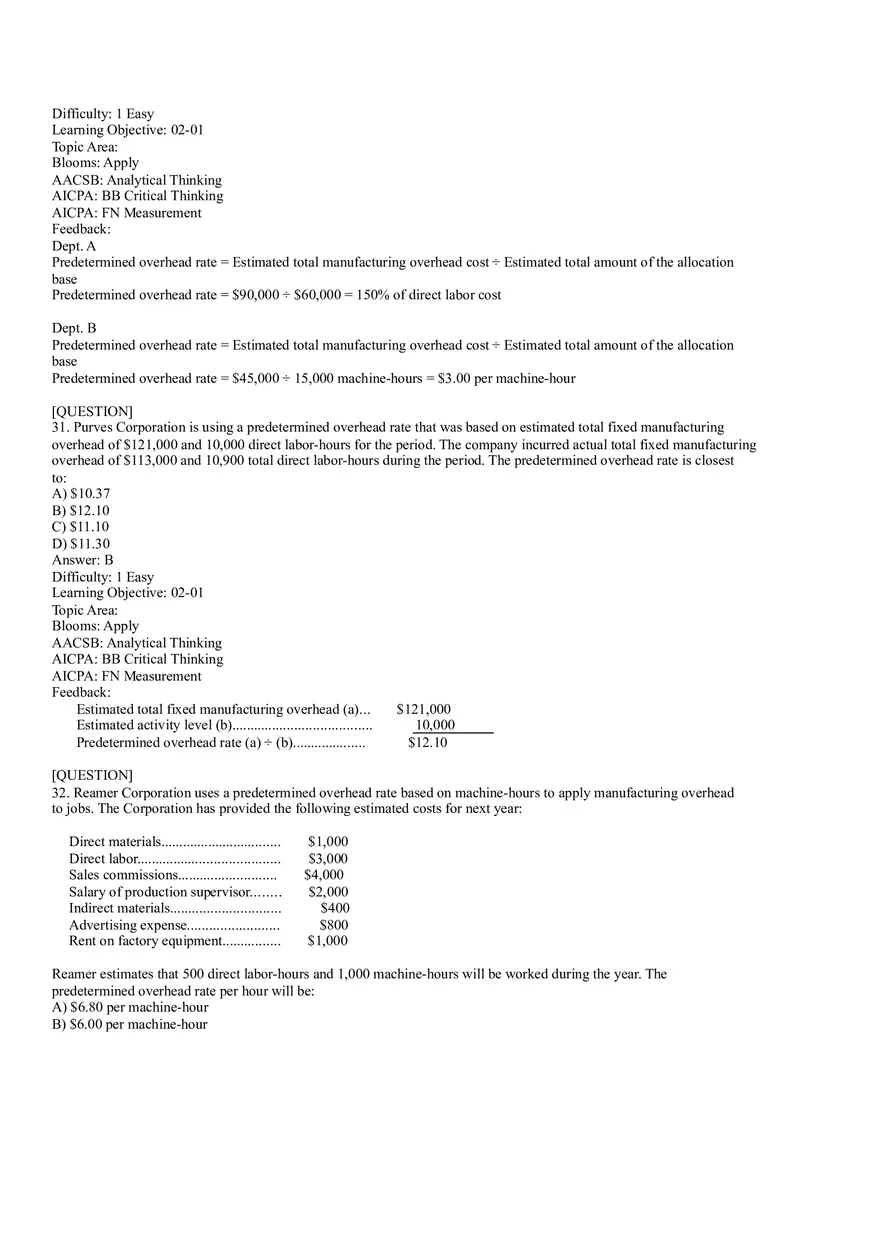 Ch2, Job-Order Costing Calculating Unit Product Costs Part 1 - Page 10