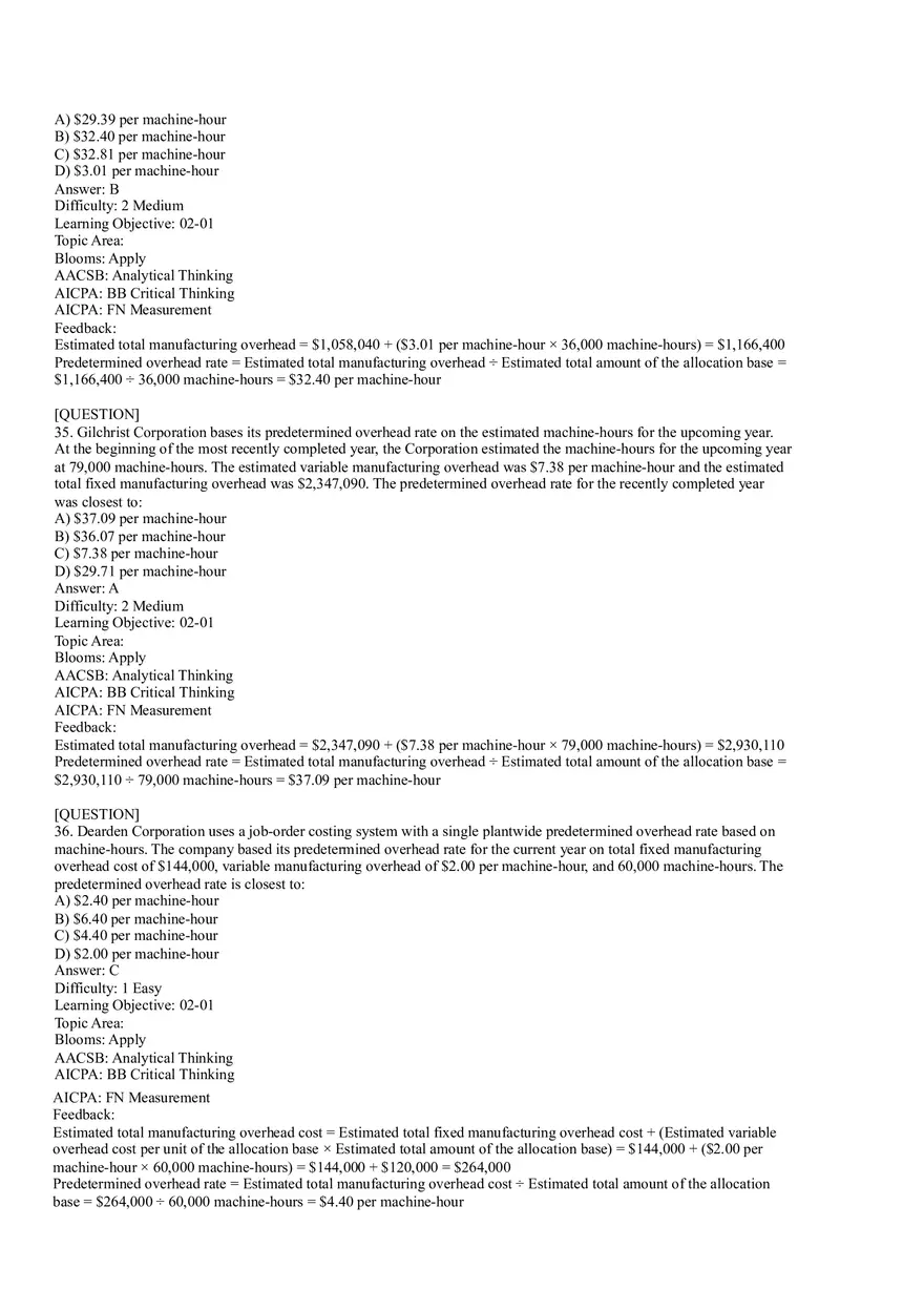 Ch2, Job-Order Costing Calculating Unit Product Costs Part 1 - Page 3