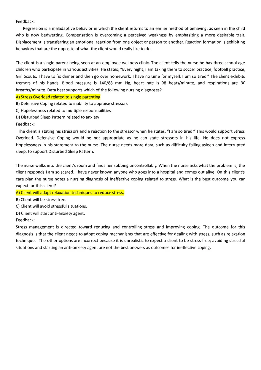 Stress and Adaptation - Nursing - Page 8