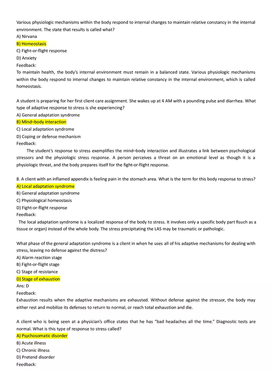 Stress and Adaptation - Nursing - Page 2