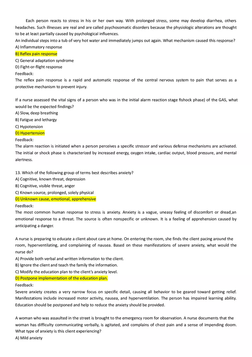Stress and Adaptation - Nursing - Page 3