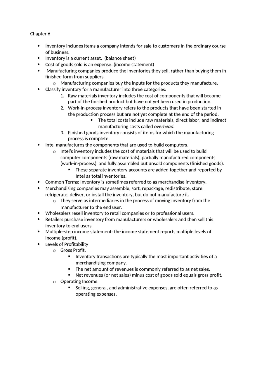 Accounting Chapter 6 - Page 1