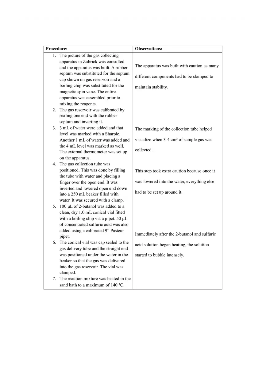 Dehydration of 2-butanol Lab Report - Page 2
