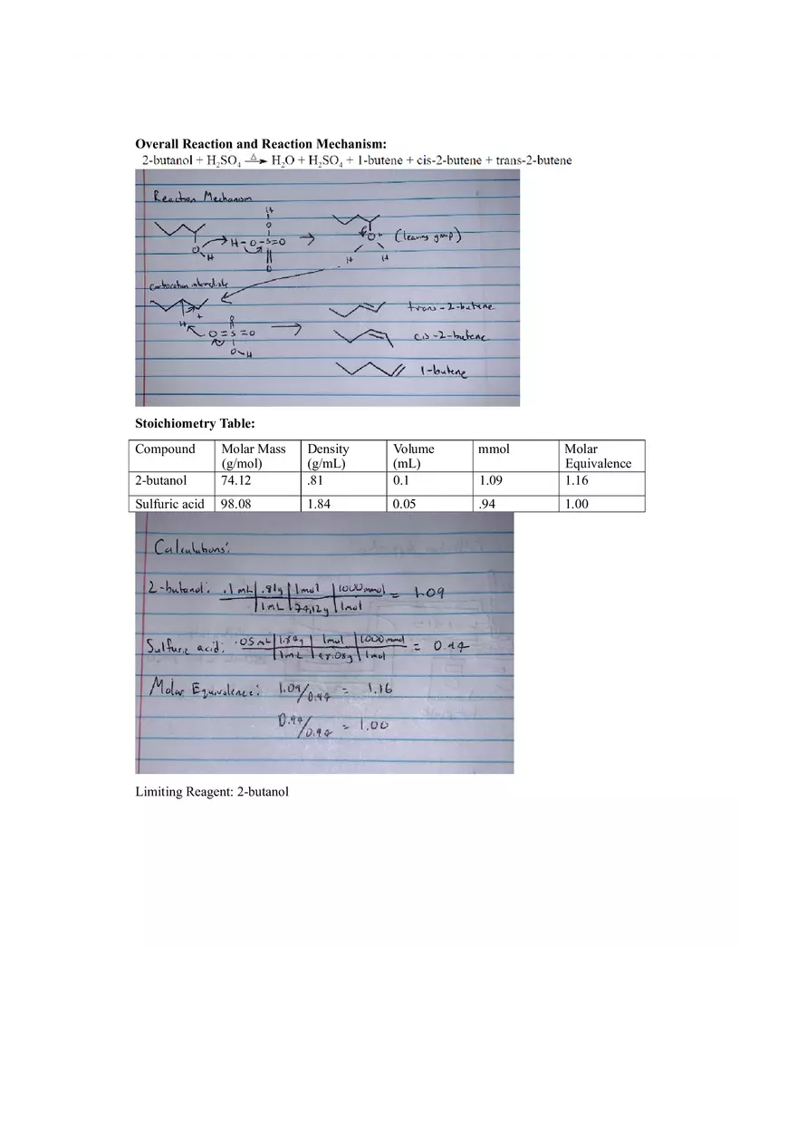 Dehydration of 2-butanol Lab Report - Page 4