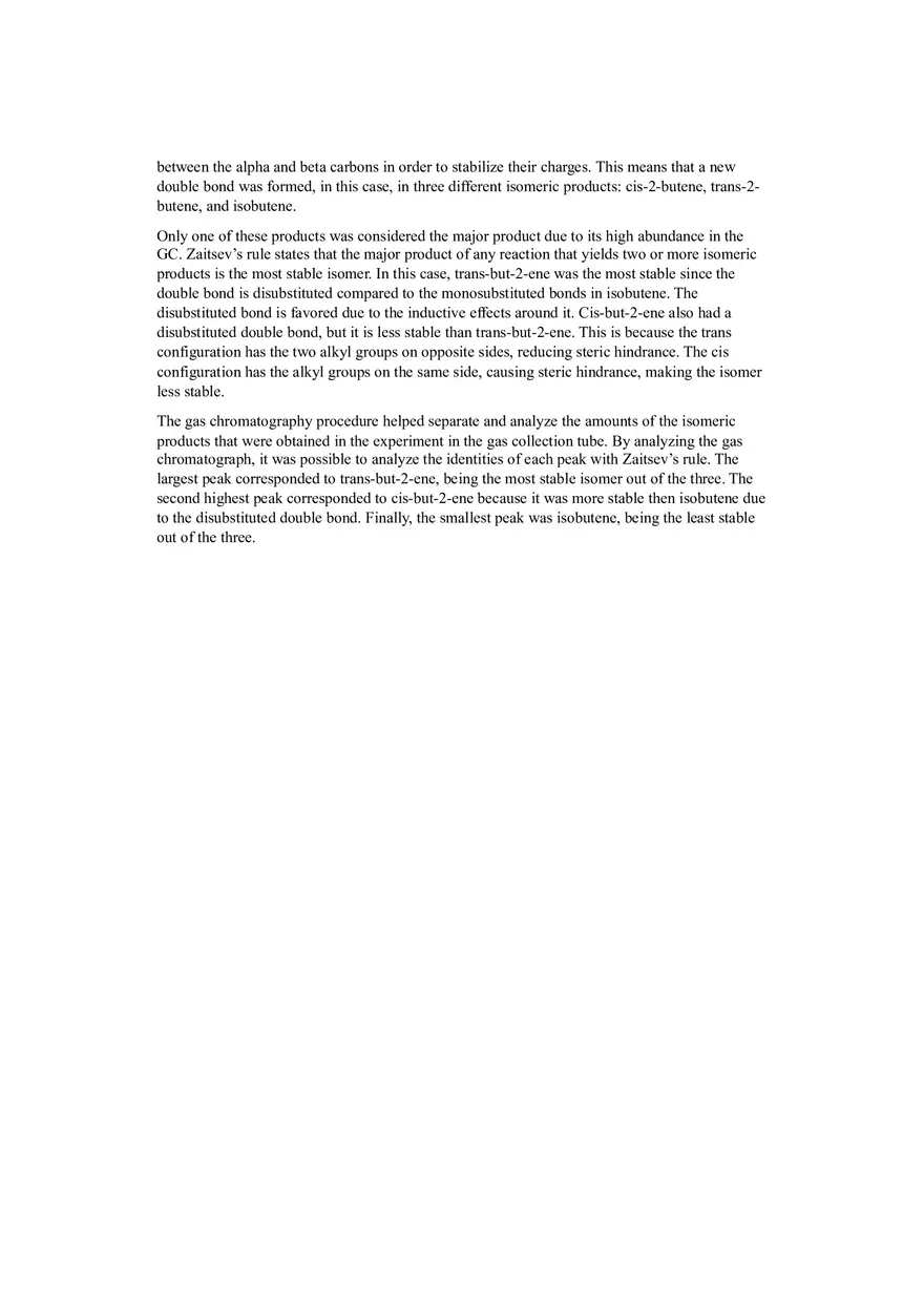 Dehydration of 2-butanol Lab Report - Page 6