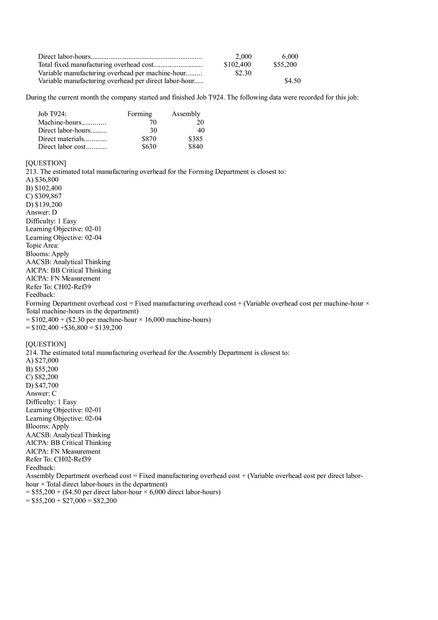 Ch2, Job-Order Costing Calculating Unit Product Costs Part 12 - Page 7