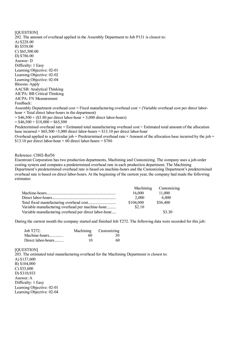 Ch2, Job-Order Costing Calculating Unit Product Costs Part 12 - Page 1