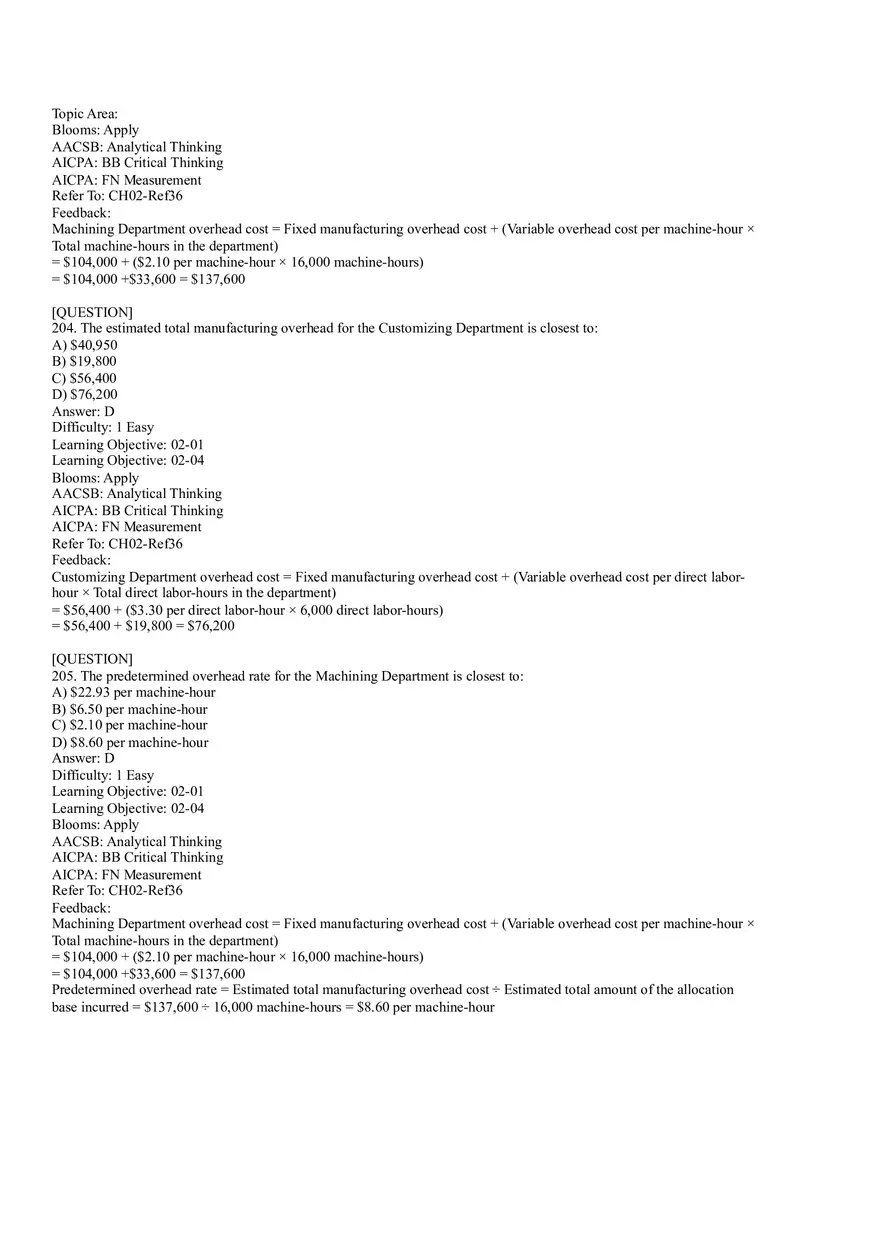 Ch2, Job-Order Costing Calculating Unit Product Costs Part 12 - Page 2